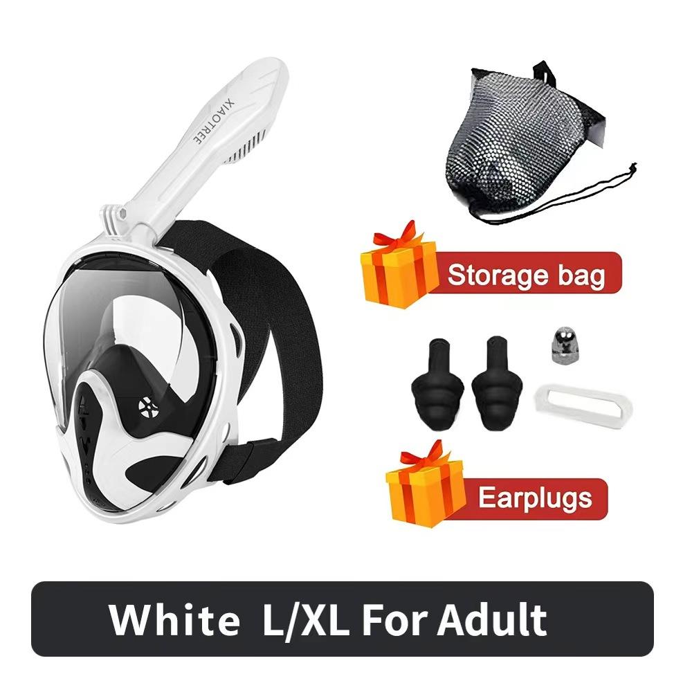Underwater Scuba Anti Fog Face Diving Mask Snorkeling Respiratory Masks Safe Waterproof Swimming Equipment for Adult Kids