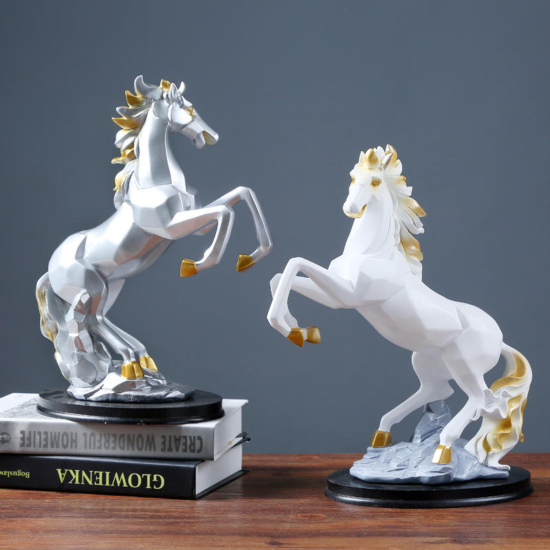 Wealth Art Horse Ornament Modern Handicraft Horse Statue Minimalist Creative Animal Sculpture Bedroom