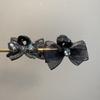 AB Double-Sided Bow Mesh Claw Clip Shark Hairpin for Women