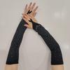 Fashion Summer Sunscreen Rhinestones Gloves Cosplay Dance Performance Nightclub Female Hook Finger Long Arm Sleeves