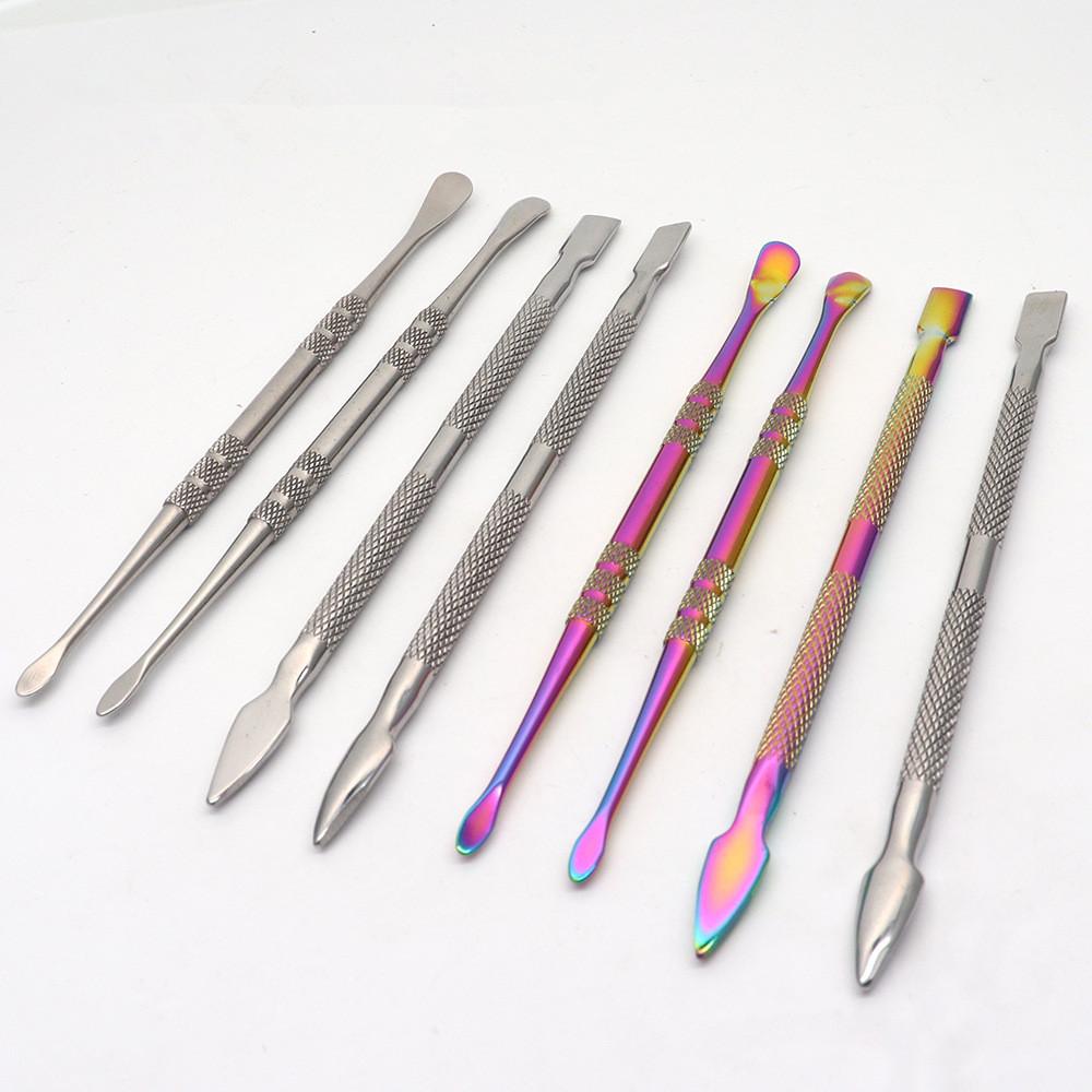 1pc podwójnie zakończony odpychacz do skórek ze stali nierdzewnej martwa skóra Push Remover do pedicure Manicure Nail Art Cleaner narzędzie do pielęgnacji