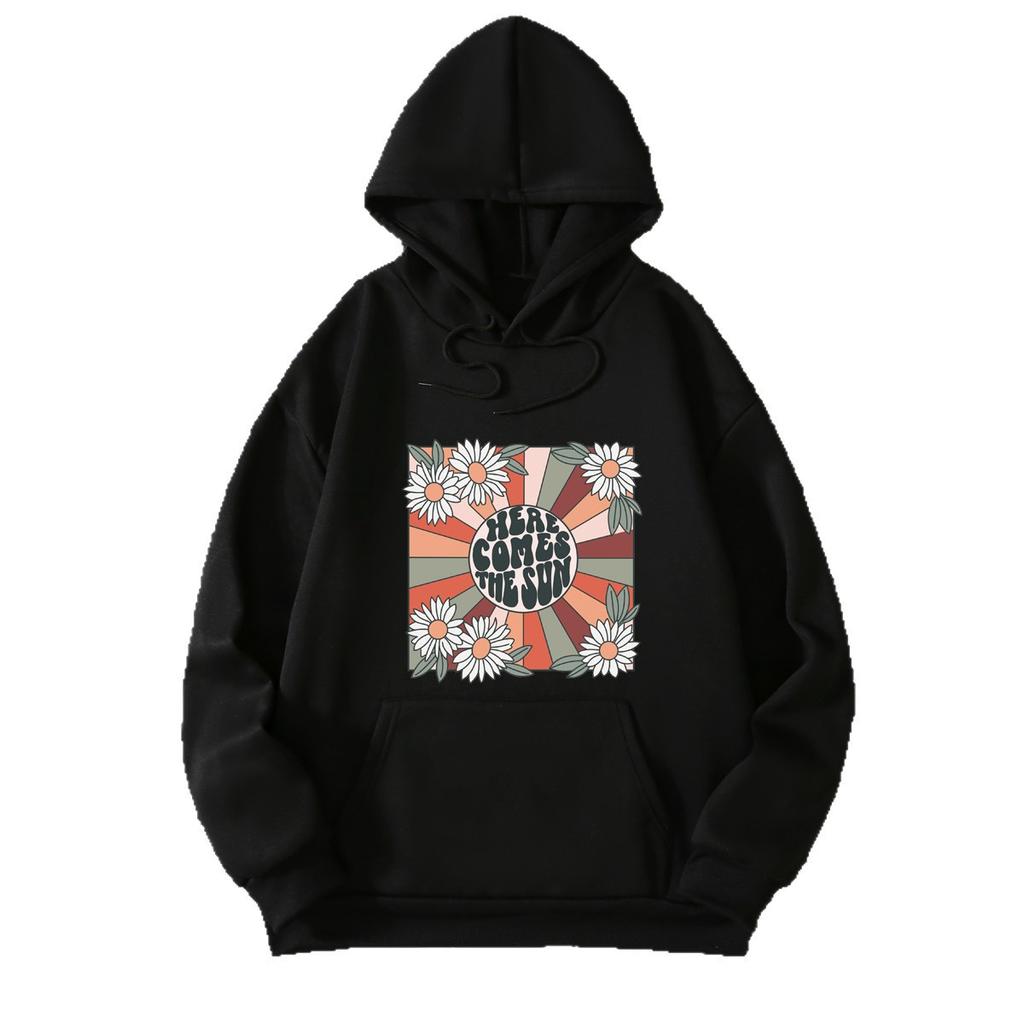 American hooded sweater women's autumn and winter Korean version fashion oversize loose coat women's clothing