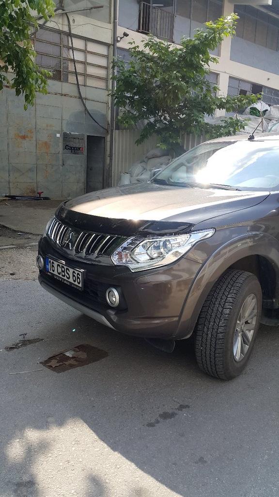 Дефлектор капота (2015-2019, EuroCap) для Mitsubishi L200