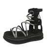 Sandals Women's Outer Wear 2025 Summer New Rhinestone Temperament Muffin Platform Sandals Women