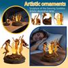 Three Goddesses Flame Dance Sculpture Lamp - Home Living Room Art Decorative Lamp