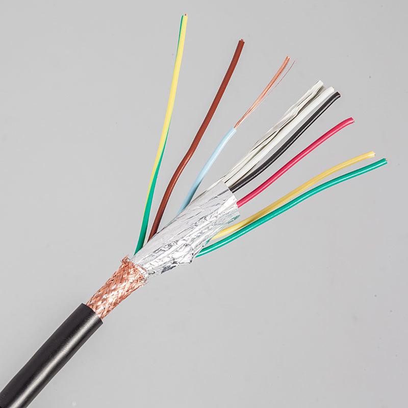 Double Shielded Oxygen-Free Copper RVVP Signal Cable—2, 3, 4, 8 Core Options (0.2 Sq. mm) for Household Appliances