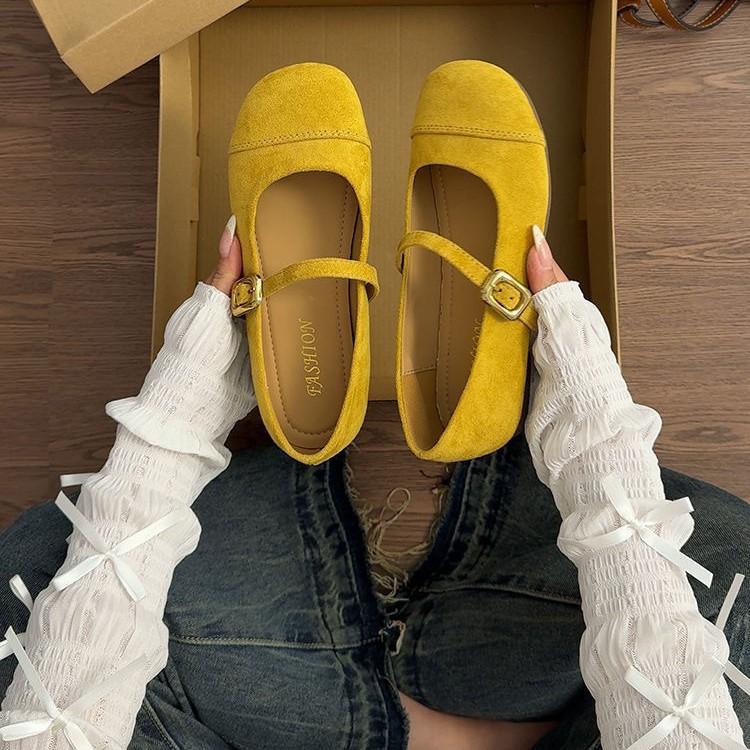 Shallow Single Shoes Women's Spring and Autumn Retro Gentle Fairy Mary Jane Women's Shoes Flat Bottom