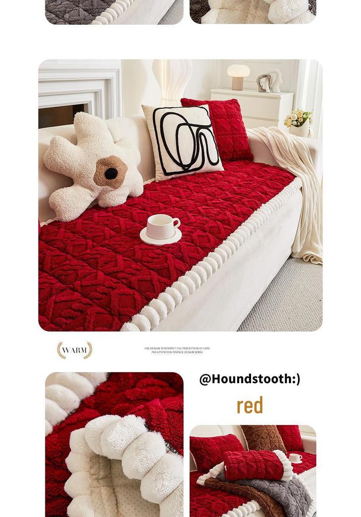 Thickened Non-Slip Plush Sofa Cushion - Autumn/Winter Design