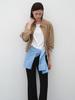 ATELIER NAIN Nova Semi Crop Suede Shirt(Bl-4351)