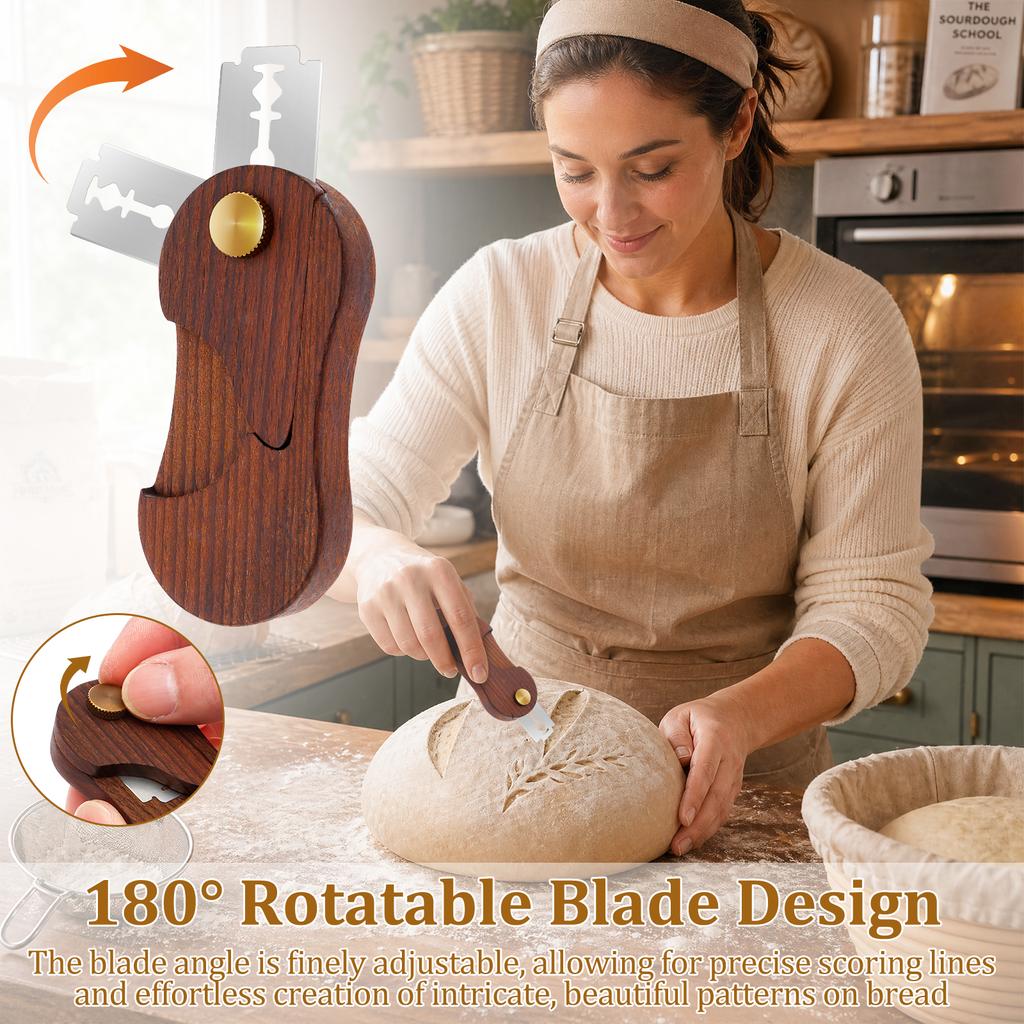 Sourdough Bread Scoring Lame Bread Slashing Tool With 10Pcs Blades Bakers Lame Dough Scoring Knife Household Kitchen Baking Tool