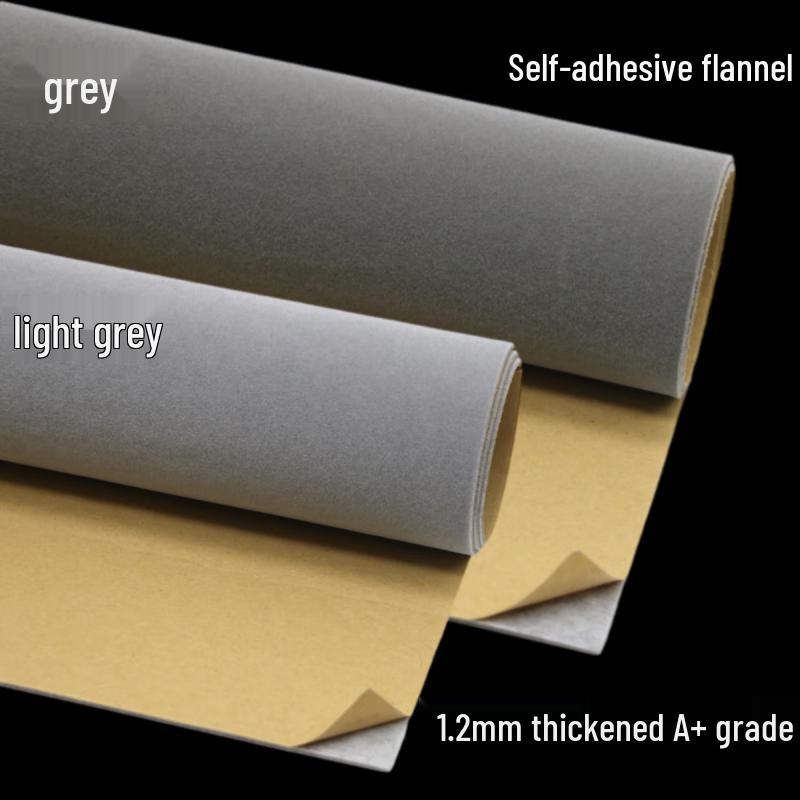 1.2mm Grey Self-Adhesive Flocked Fabric
