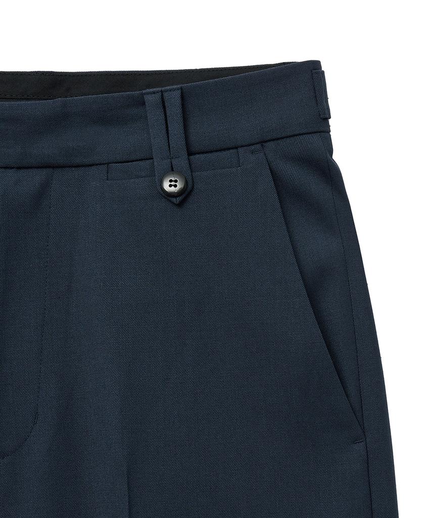 Noir Light Wool Flare Slacks (Teal Blue)