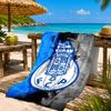 FC-Wappen-Design aufgedrucktes Mikrofaser-Strandtuch, Weich und saugfähig, Schnell trocknend, Ideal für Sommerreisen, Strand-Essential, Schwimmbad