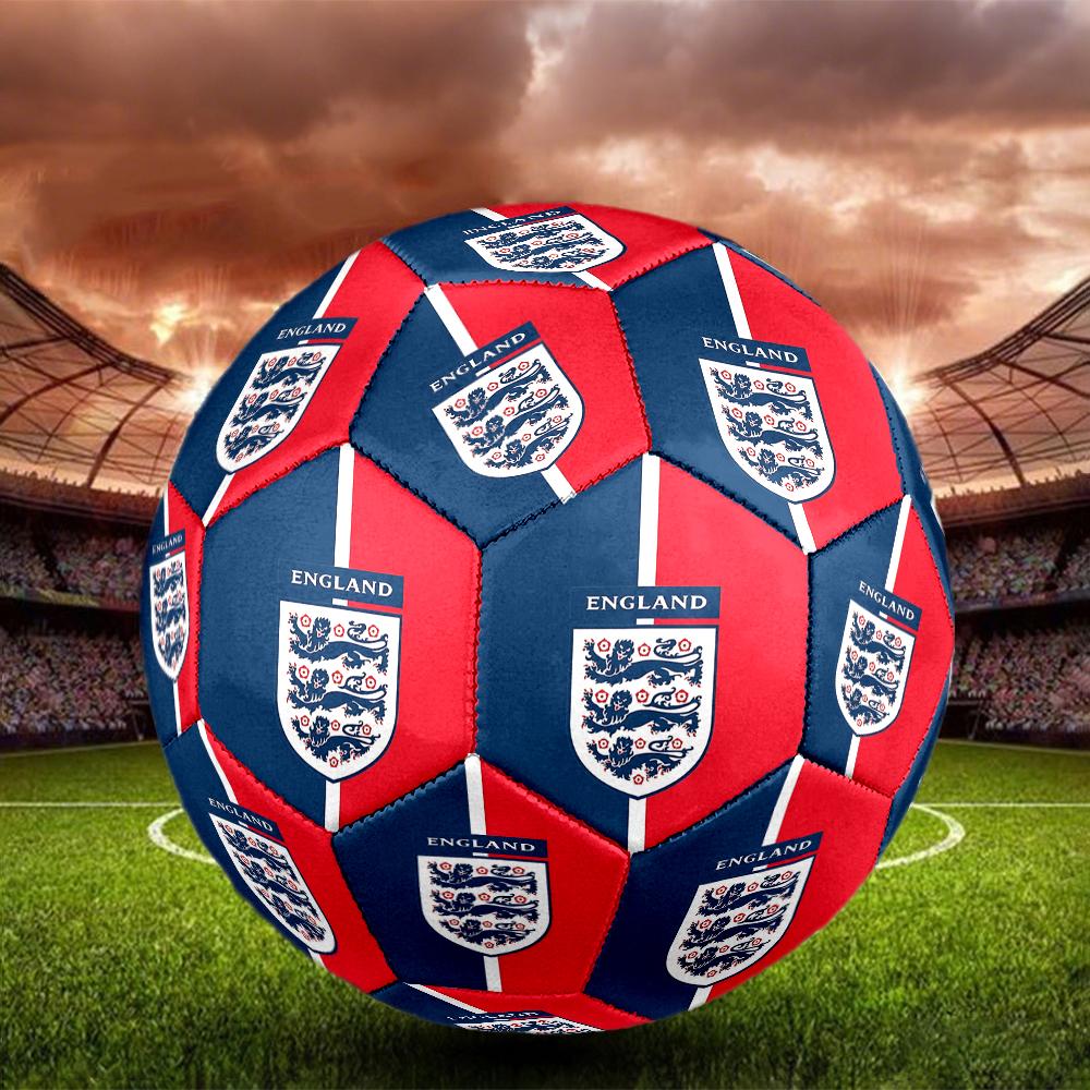 1pc England Football Crest Size 5 Soccer Ball PVC Football Sports Matches Training Outdoor Games Beach Elastic Balls 07h16
