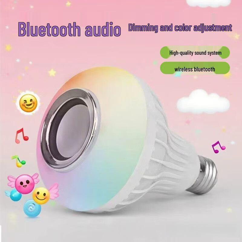 ZN-22 Smart LED Bluetooth Speaker Bulb with Remote-Controlled Color Changing and Seven-Color Dimming