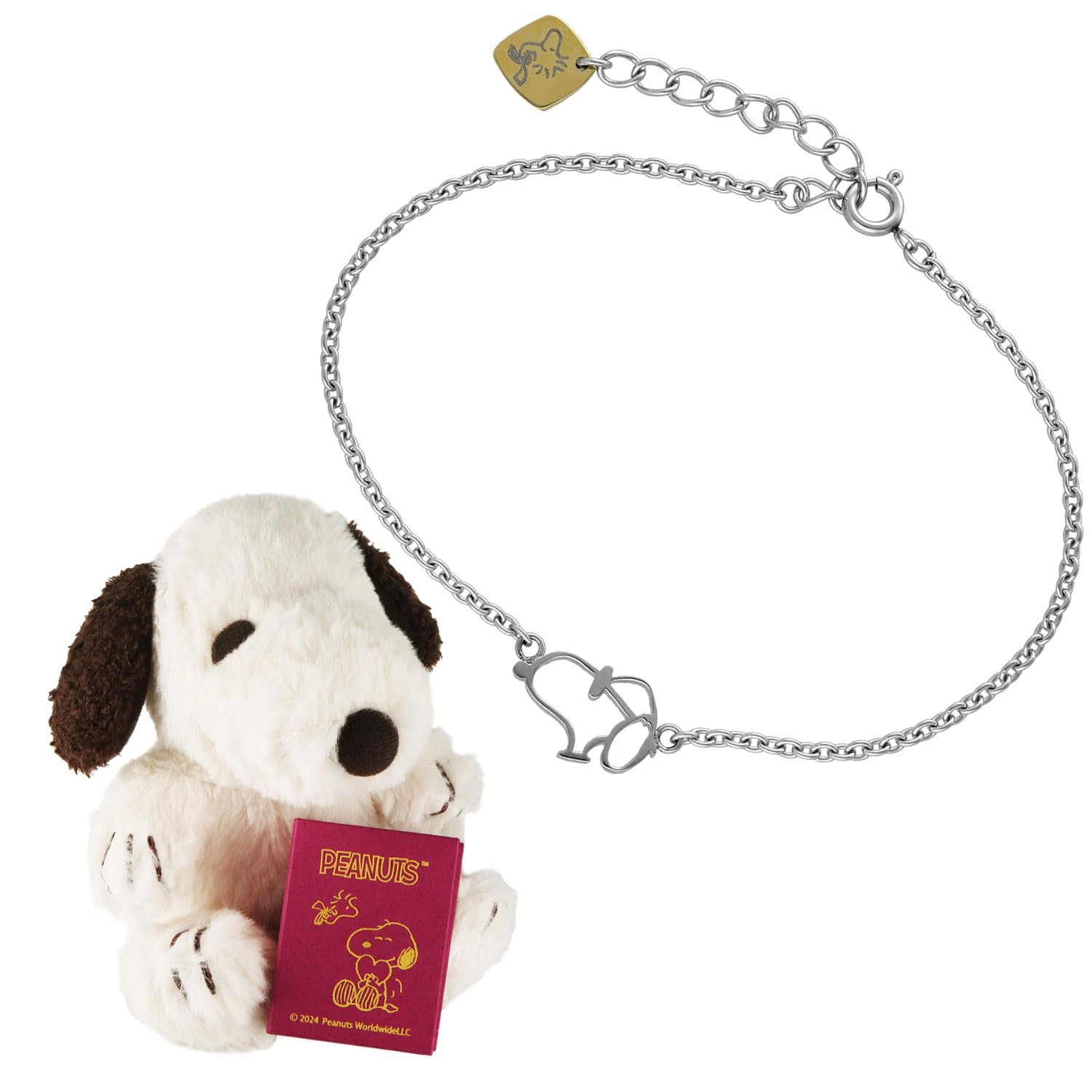 

PEANUTS Джо Кул Снупі Силует Браслет Іграшка Нержавіюча Сталь Офіційний SNOOPY [Phiten] (Набивний набір)