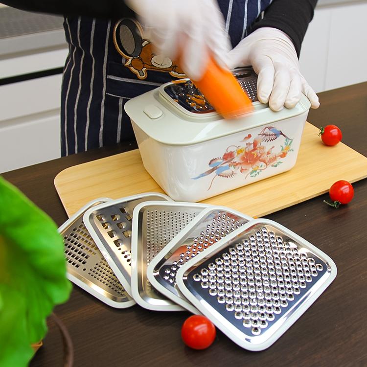 Hot Selling Sustainable Ceramic Kitchen Container Hand Operated Vegetable Chopper & Grater Dishwasher Safe Kitchen Accessories белый