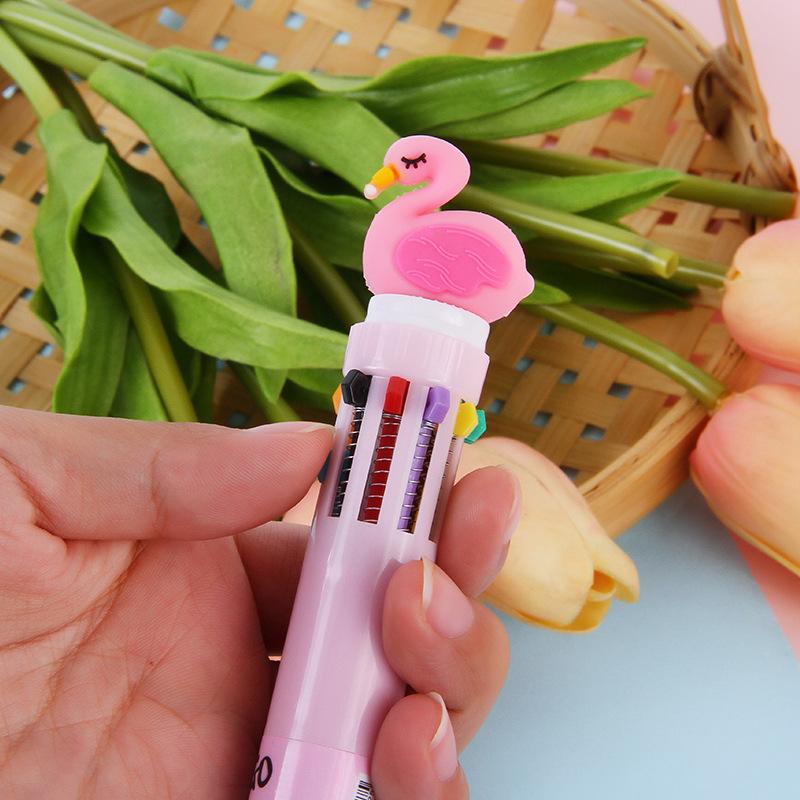 1Pc  10 Color Cartoon Pen Gifts Birthday Party Christmas Wedding Guest Gifts Carnival Party Gift Pack for School Office Art Craft Back To School Gif