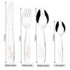 4pcs Cartoon Pictures Silverware Tableware Set Portable Dinner Fork Knife Small Spoon 304 Stainless Steel Flatware Set