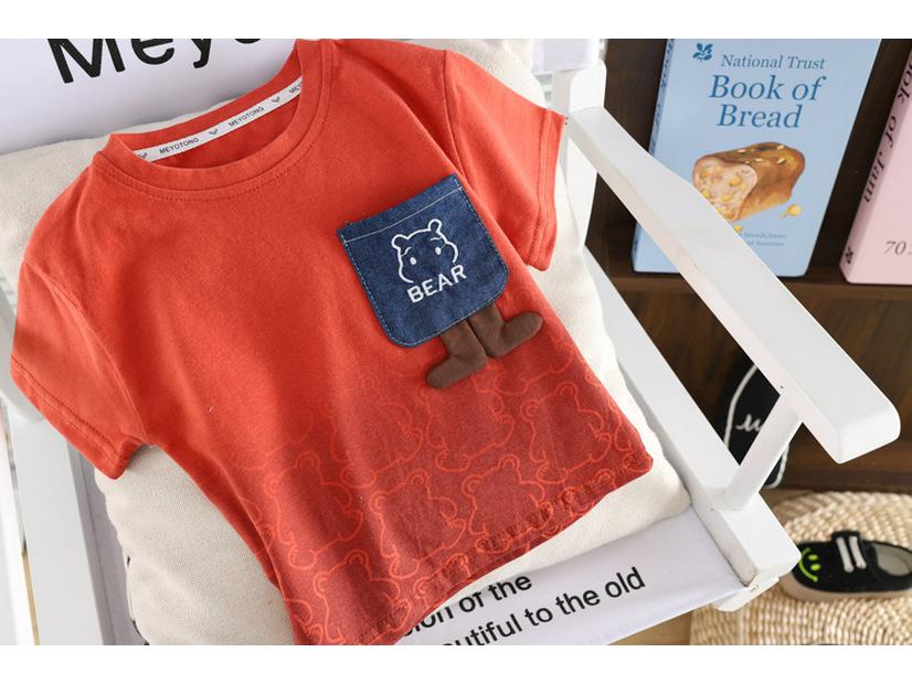 Boys' Summer Denim Shorts & T-Shirt Set - Kids' Casual Crew Neck Two-Piece Outfit