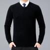 2025 Herren V-Ausschnitt Kaschmirpullover: Dick, Warm, Business Casual für Herbst/Winter