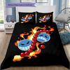Anime One Piece Pattern Bedding Quilt Set Quilt Cover Pillowcase Home Birthday Gift(1 * Duvet Cover + 2 * Pillowcase, Without Core)