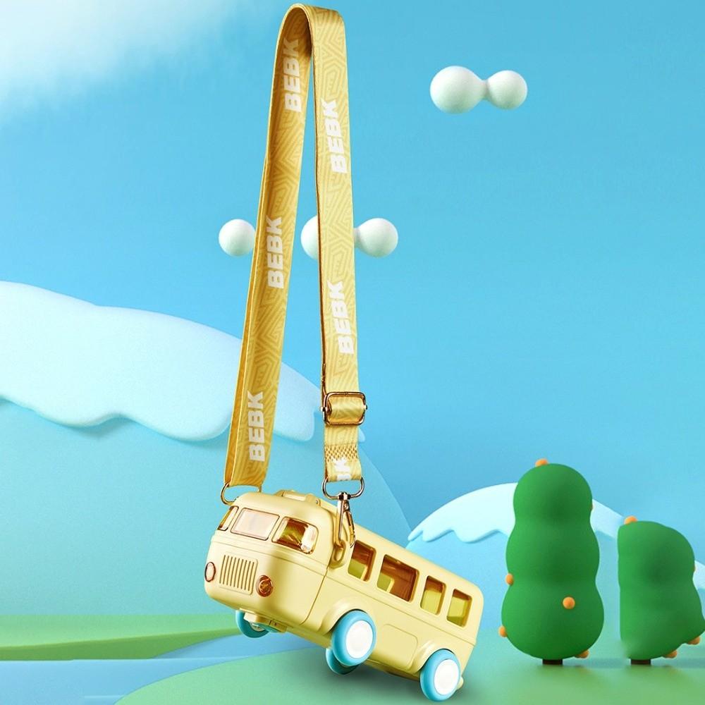 Borraccia da 500 ml per Bambini con Autobus e Tracolla Borraccia per Bambini Scuola
