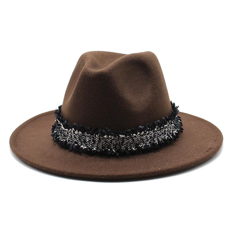2021 Autumn Men'S And Women'S Woolen Hats, Solid Color Jazz Top Hats, Crystal Diamond Gift Hats