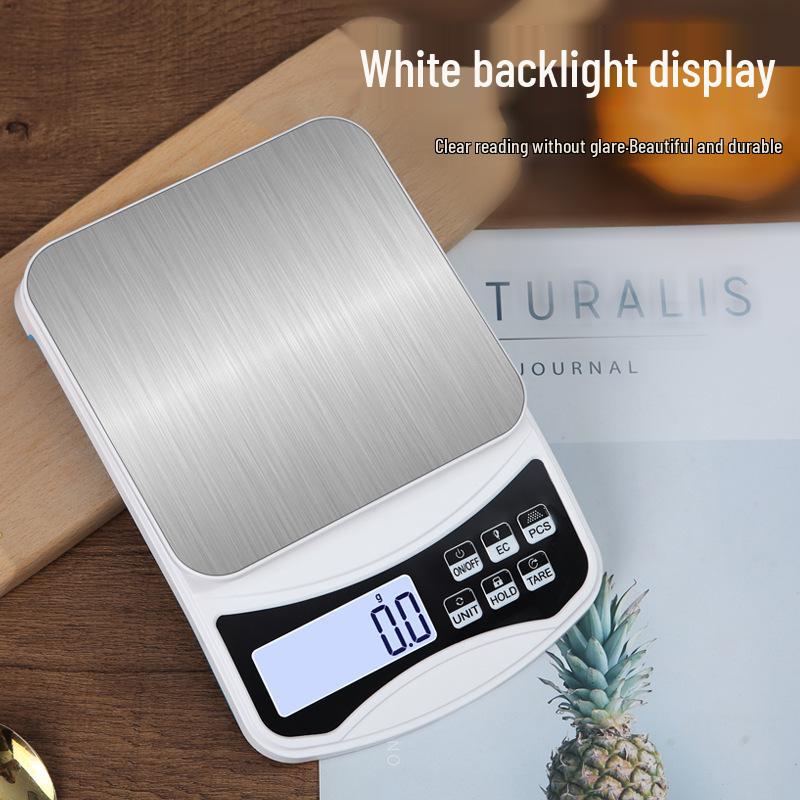 High Precision Kitchen Food Scale: Compact Electronic Gram & Weight Scale for Baking and Commercial Use