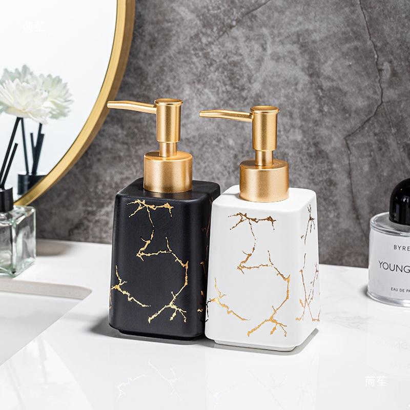 Portable Soap Dispensers Lotion press empty bottle Home luxury ceramic hand sanitizer bottle Bottled shower gel for hotels