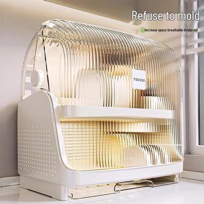 YOUQIN Multi-layer Kitchen Dish Drying Rack with Lid