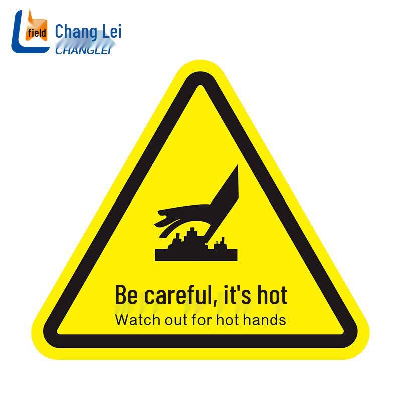 PVC Triangle Safety Warning Sign 5x5cm
