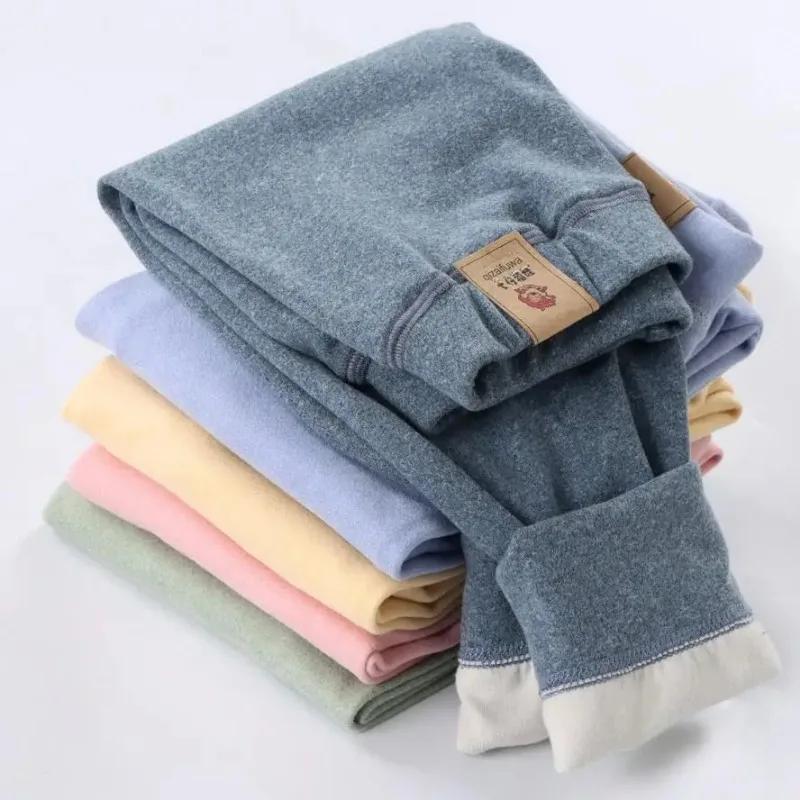 Kinder Fleece Warme Render Hose für Jungen Mädchen Winter Samt Leggings Kinder Baby Basishose Verdickte Lange Unterhosen