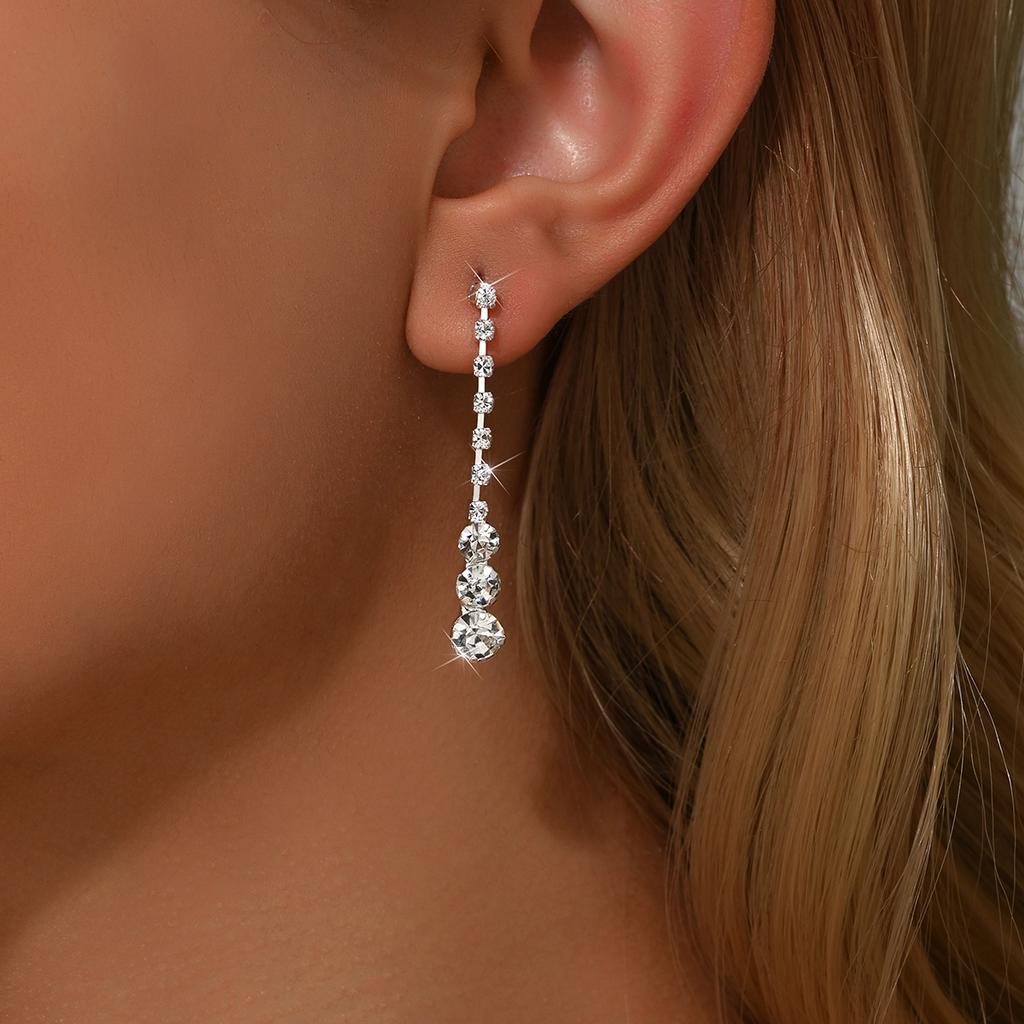 Exquisite Sparkling Earrings for Foreign Trade, Bridal Accessories, Dress Accessories, Banquet Party, Earrings for Women
