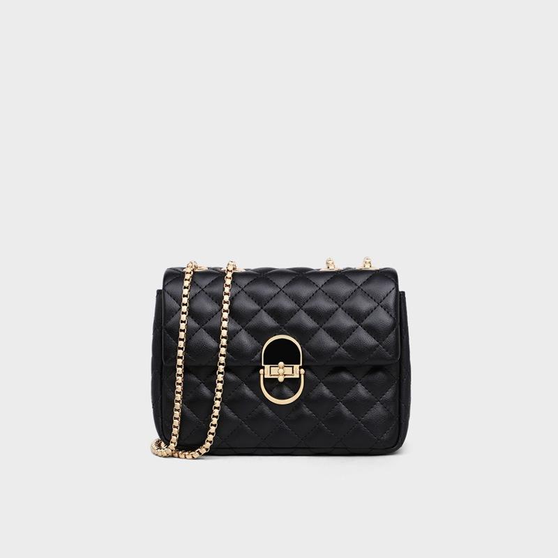 Bag Women's Autumn and Winter New Messenger Bag Leather Light Luxury Niche High-end Chain Bag Small Bag