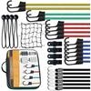 Multipurpose Anti Slip Elastic Straps Bungee Ropes Cord For Motorcycle Bicycles Cargo Secure Fastening No Tools Needed