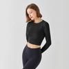 WEZHO Women's Long Sleeve Crew Neck Yoga Top
