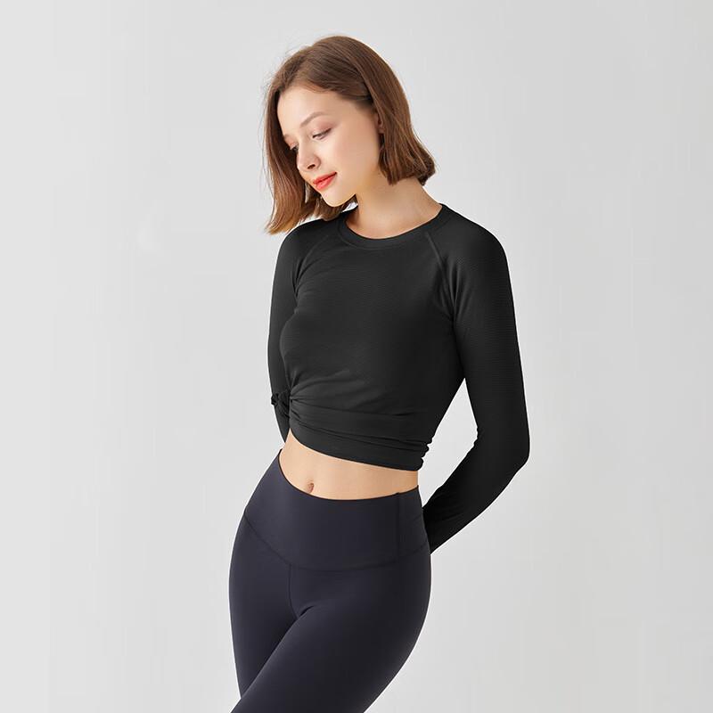 WEZHO Women's Long Sleeve Crew Neck Yoga Top