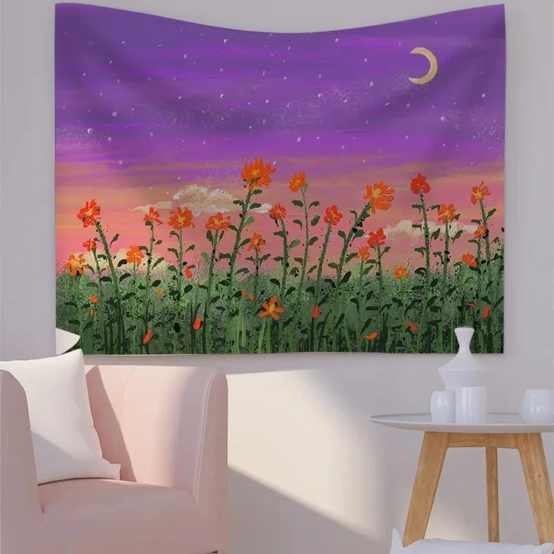 

Пейзаж Фэнтези Луна Декоративный Гобелен Офис Гостиная Декор Домашний Настенный Гобелен 100x75cm