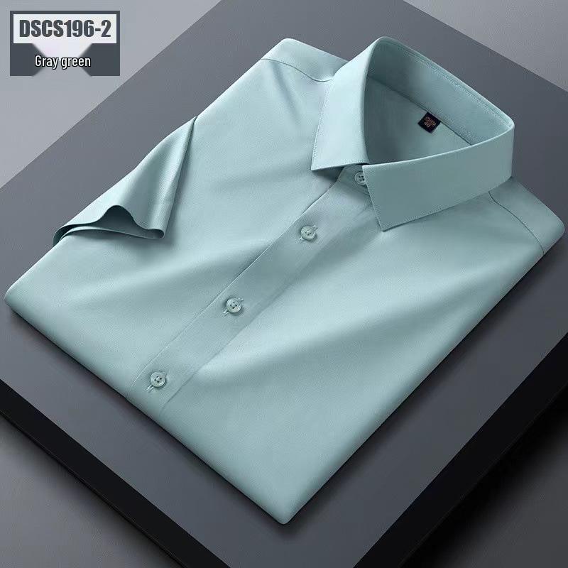 Men's High-End Mulberry Silk Long-Sleeve Casual Shirt - Autumn Tencel Drape, Non-Iron