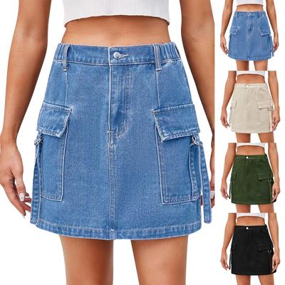 Dámská krátká sukně Fashion Wash Edge Denim