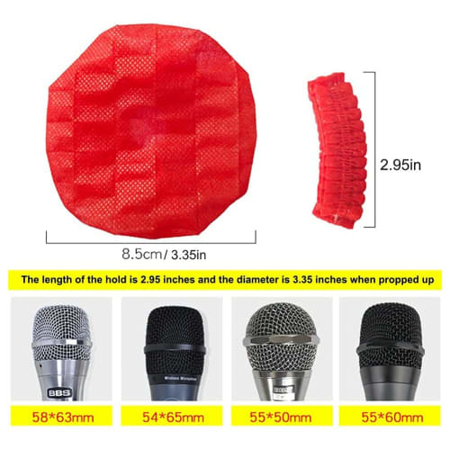 YYDE 200-Piece Disposable Microphone Covers, Windscreens for Handheld Microphones, KTV Recording, Studio, and Karaoke (Mixed Colors)