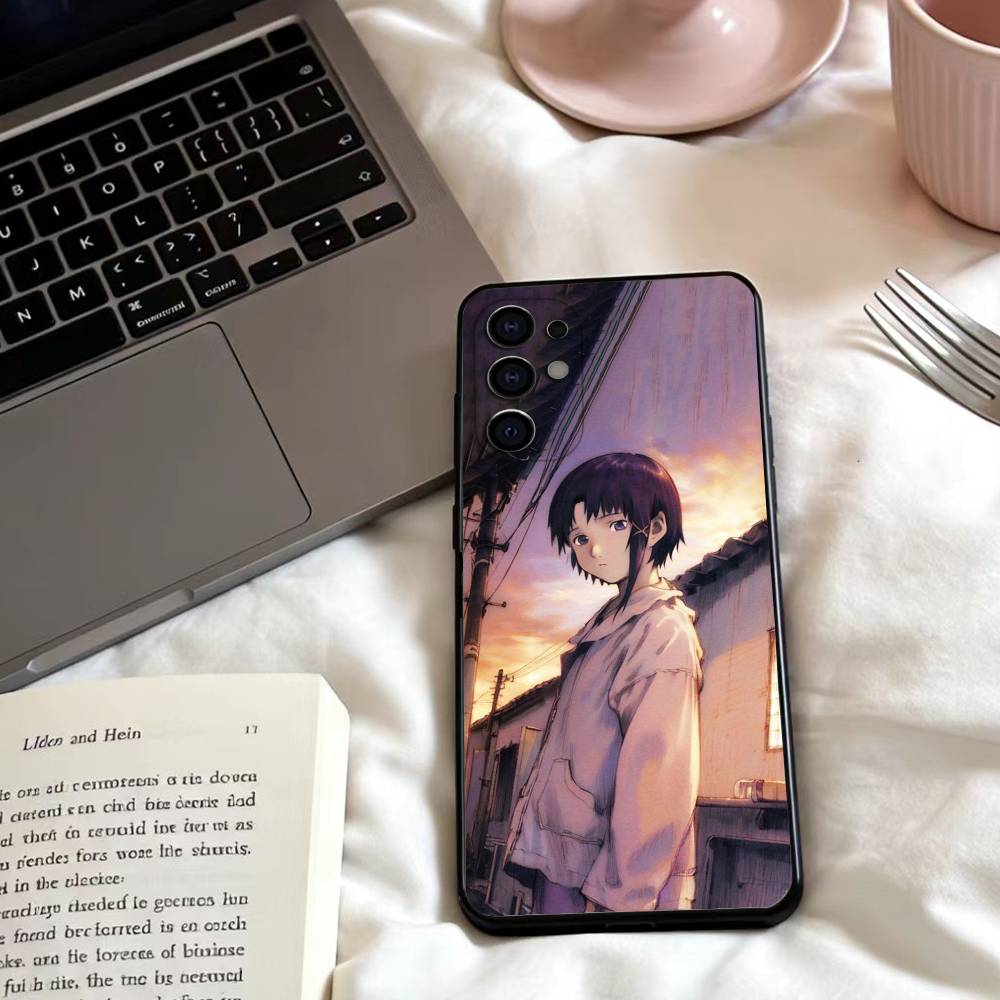 S-Serial Experiments L-Lain Phone Case For Samsung S25,24,23,22,30,21,10,9,Ultra,Plus,Lite,FE,4,5 G Soft Black Case