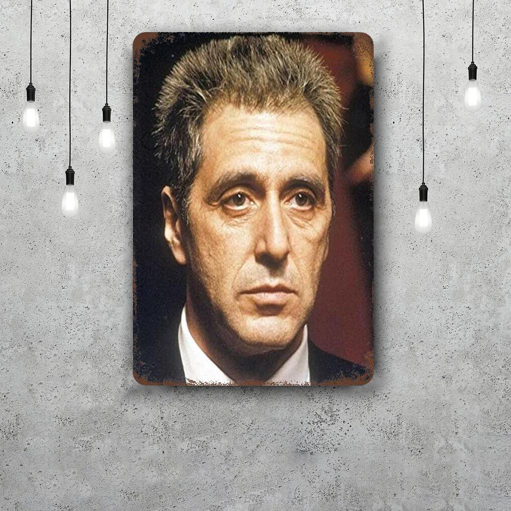 Corleone al pacino Kovové cedule nástěnná dekorace Vintage plechové cedule Kapitán kovový plakát Dekorace pro Bar Pub Klub Nástěnná dekorace