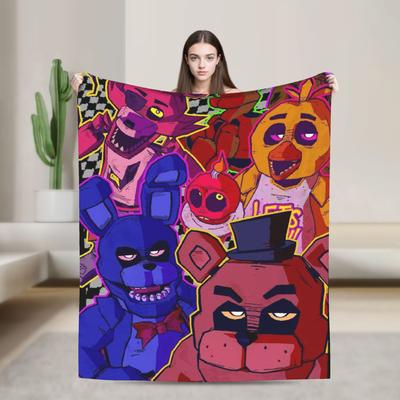FNAFs Plush Blanket Kids Adult  Flannel Bedding Throws For Couch Chair Sofa Bed Warm Customized Quality Bedspread Gift