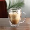 Zhenqi Goose Egg Double Wall Glass Mug with Handle