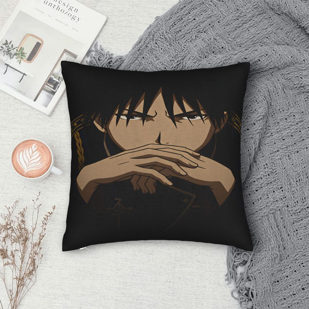 Roy Mustang Pillow Cover Fullmetal Alchemists Design Cushion Cover Morden Pillow Case For Wedding Party Home Decor