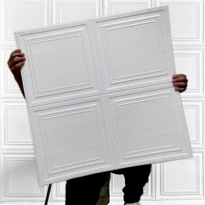 3D 35cm*35cm Zawieszony wystrój pokoju Naklejki do zdejmowania i na ścianę Wodoodporny sufit Samoprzylepny dach Dom Tapeta z pianki