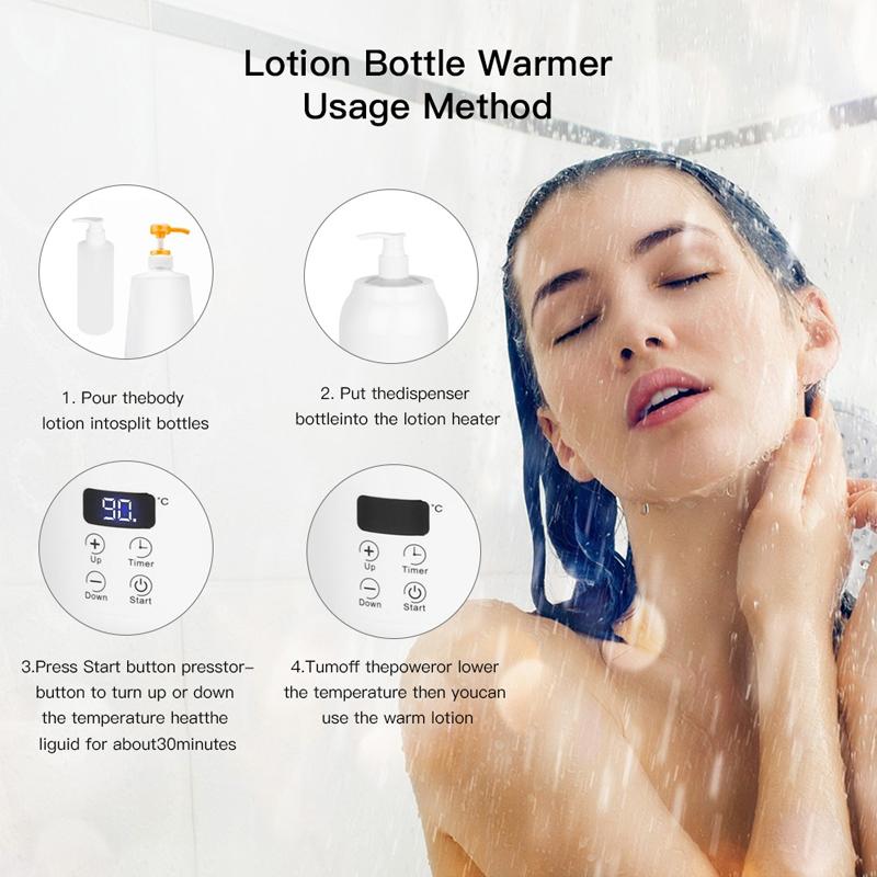 NEW Massage Oil Warmer Digital Lotion Cream Heater 2 Heat Modes Lotion Warmer Fast Heat Lotion Warmer LED Display with Timer