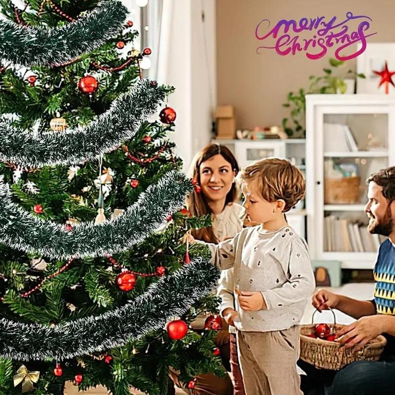 20/2m Christmas Green Cane Ribbons Garland DIY Xmas Tree Ornaments Cane Ribbon Wreath Hanging Pendents Home Party Decor Supplies